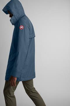 Chamarras Canada Goose Hombre Outlet - Crew Trench Rompevientos Azules HT2051793